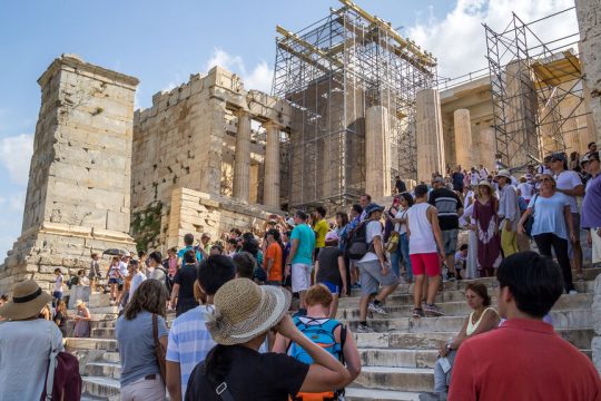 akropoli touristes